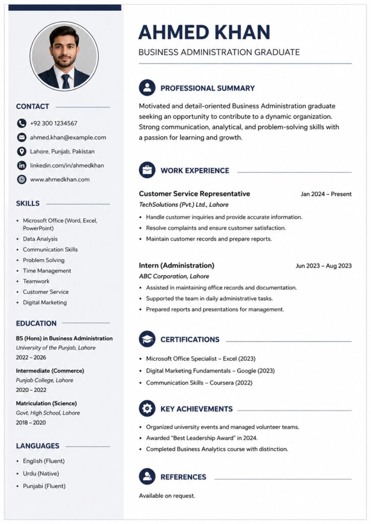 how to write a CV for jobs in Pakistan