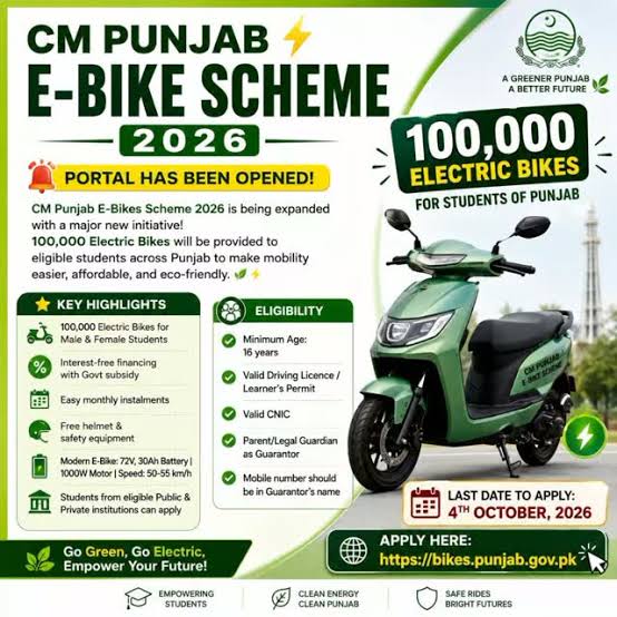 Punjab CM E-Bike Scheme New Facility for Applicants 2026