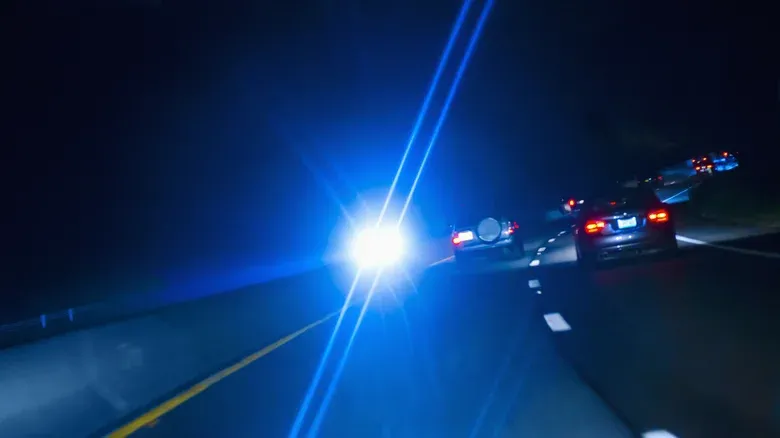 Motorway Police High Beam Action Against Unsafe Lights