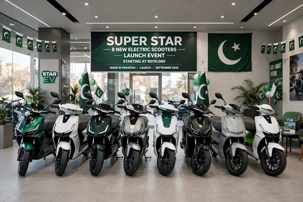 Super Star Launches 8 Electric Scooters in Pakistan 2026