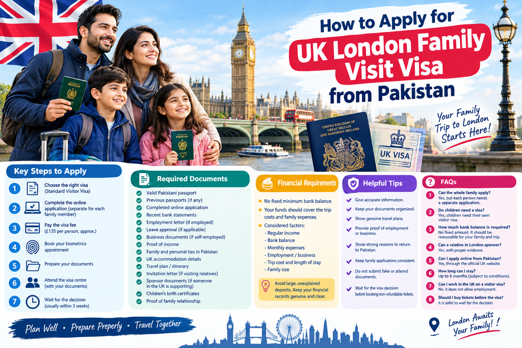 UK London Family Visit Visa from Pakistan 2026
